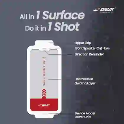 Dán cường lực iPhone 14 Plus/ 13 Pro Max Zeelot Solidsleek Full cao cấp 3
