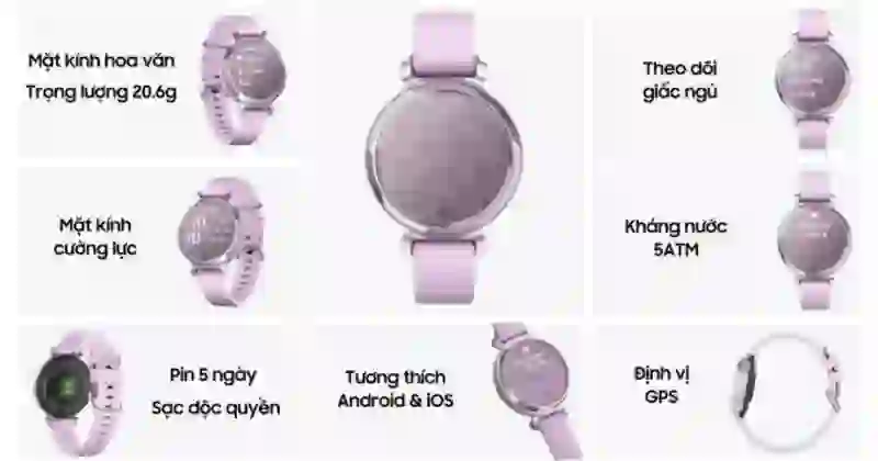 Đồng hồ thông minh Garmin Lily 2 dây cao su 1