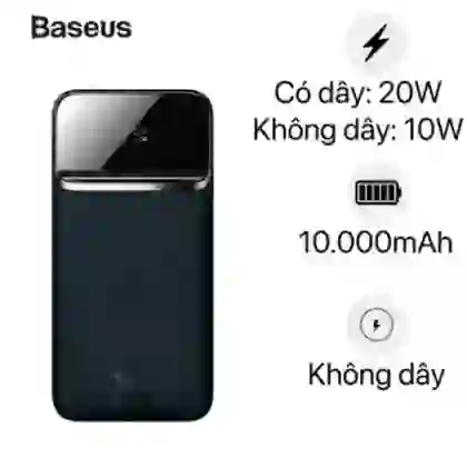 Pin sạc dự phòng Baseus Magnetic 10.000mAh 20W kèm sạc Type-C 1