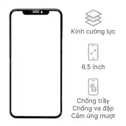 ép kính iphone xs max chính hãng orizin 1