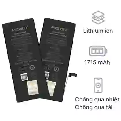 thay pin iPhone 6s chính hãng Pisen 3