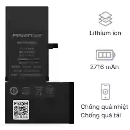 thay pin iPhone X chính hãng Pisen 3