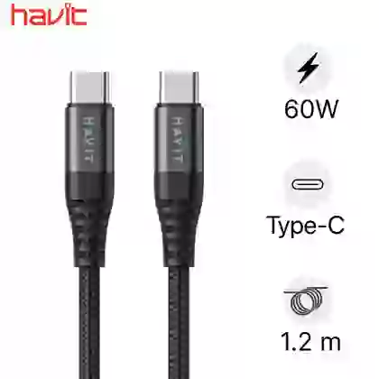 Cáp sạc Havit Type-C to Type-C 60W 1.2m CB6010 1