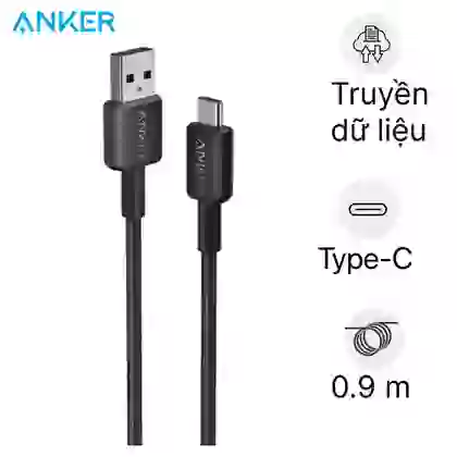Cáp sạc Anker 322 USB-A to USB-C 0.9m Nylon A81H5H11 1