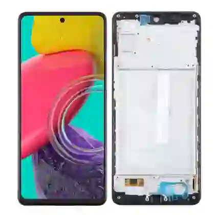 Thay màn hình Samsung Galaxy M53 nguyên khung chính hãng GENA loại A+ 2
