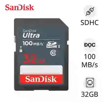 Thẻ nhớ SDHC SanDisk 32Gb Class 10 100MB/s 1
