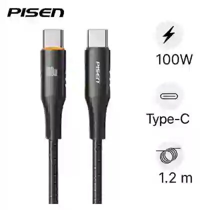 Cáp sạc nhanh tự ngắt Pisen Pro FOX INTELLIGENT C C 100W 1.2M 1