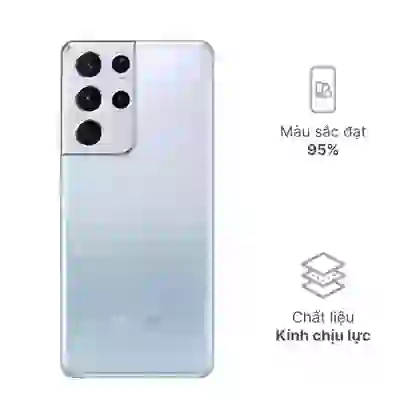 Thay kính lưng Samsung Galaxy S21 Ultra chính hãng Safety - Bạc 1