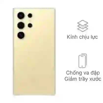 Thay kính lưng Samsung Galaxy S22 Ultra chính hãng Safety - Vàng đồng 1
