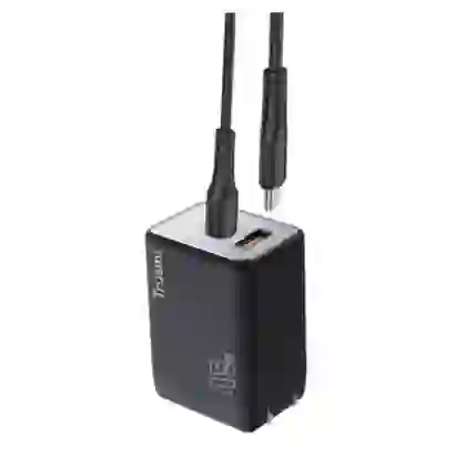 Sạc nhanh Mini Trusmi PD 45w Gan 1A1C kèm cáp Type-C to Type-C 60w (US) CH06 1