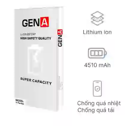 Pin dung lượng siêu cao chính hãng GENA thay cho iPhone 11 Pro Max 2