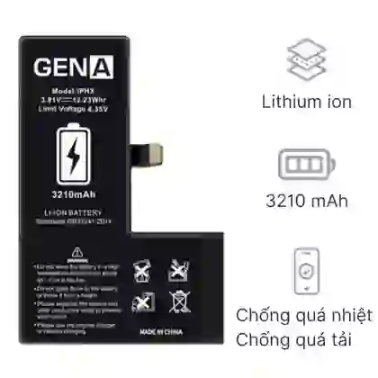 Thay pin iPhone X dung lượng siêu cao chính hãng GENA 3