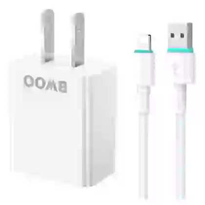 Sạc BWOO 2 cổng USB-A kèm cáp Type-C US CDA64VC 1