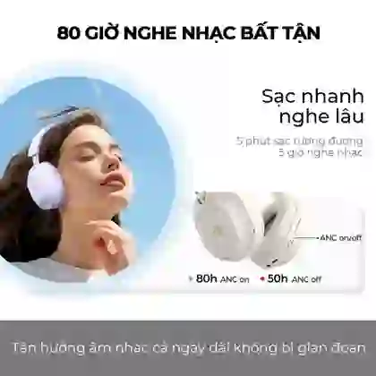 Tai nghe Bluetooth chụp tai Havit H668BT - Tím
