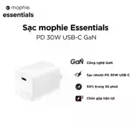 Củ sạc Mophie Essential Gan 30W 1C - Trắng