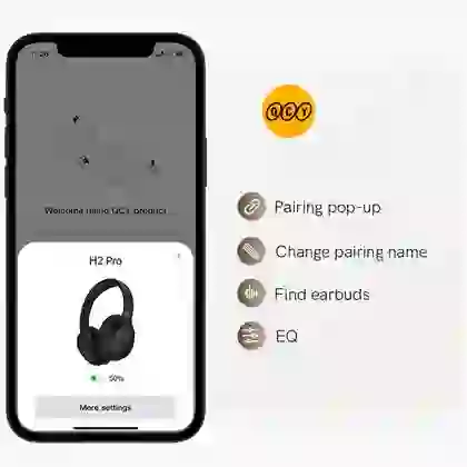 Tai nghe Bluetooth chụp tai QCY H2 Pro - Đen