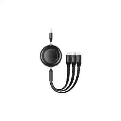 Cáp Baseus Bright Mirror 2 Series Retractable 3 in 1 USB to M+L+C 3.5A dài 1.1m 2