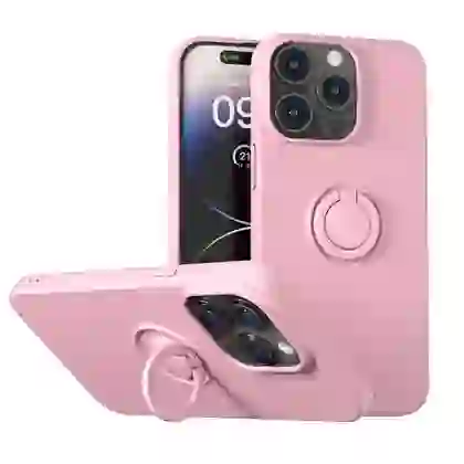 Ốp lưng iPhone 15 Pro Max Mipow Ring Stand TPU leather 1