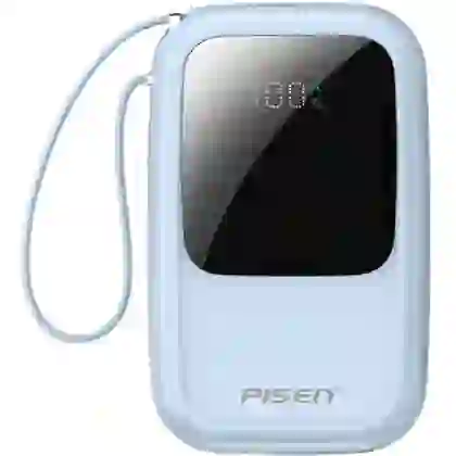 Pin dự phòng Pisen Quick Powerlink Color 22.5W 20.000mAh kèm cáp Lightning và Type-C D154 - Xanh 1