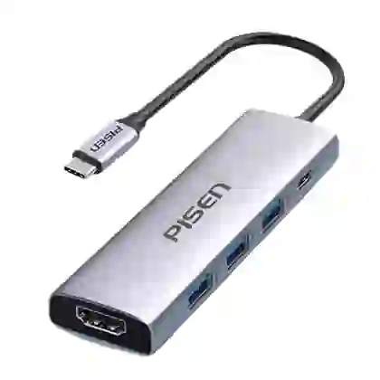 Hub Chuyển Đổi Pisen Type-C 5 trong 1 ( HDMI + USB 3.0x3 + Type-C ) 2