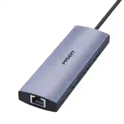 Hub Chuyển Đổi Pisen Type-C 8 trong 1 ( HDMI + RJ45 + SD/TF + USB 3.0x3 + Type-C ) 2