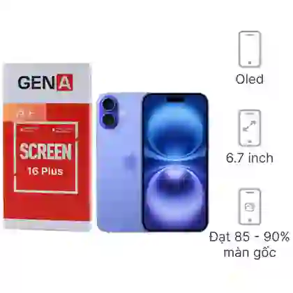 Thay màn hình iPhone 16 Plus chính hãng GENA loại A+ 1