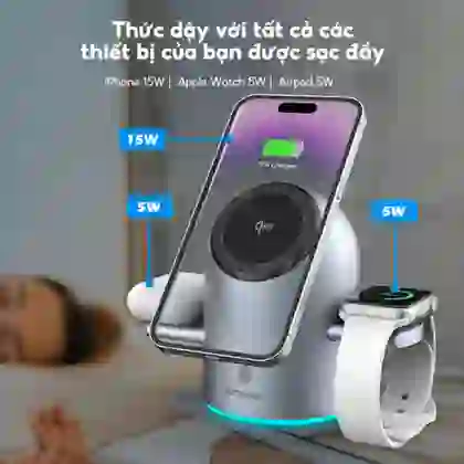 Đế sạc không dây StarGO QI 2.0 3 in 1 7