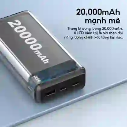 Pin dự phòng StarGO Star X2 Power 2C1A 20000mAh tích hợp cáp Type-C 3