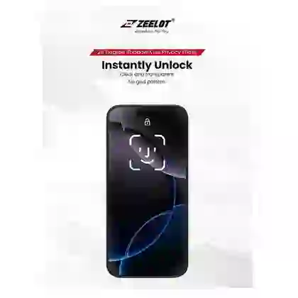 Dán kính cường lực màn hình Apple iPhone 17 Pro Max Zeelot Solidsleek Chống Nhìn Trộm Full Cao Cấp 5