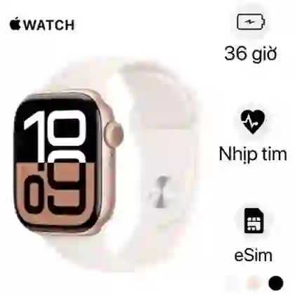 Apple Watch Series 10 42mm 4G Viền nhôm Dây cao su - Cũ trầy xước 1