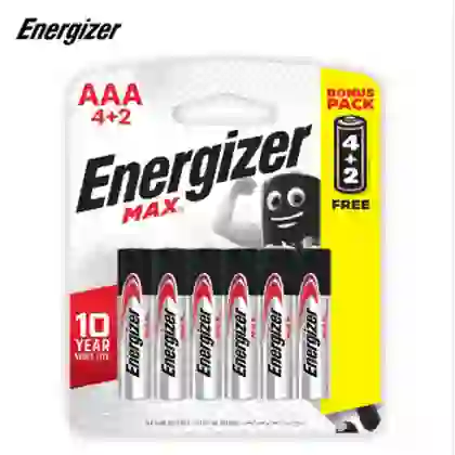 Pin tiểu Energizer Max AAA (4+2 viên/vỉ) E92 BP4+2 1