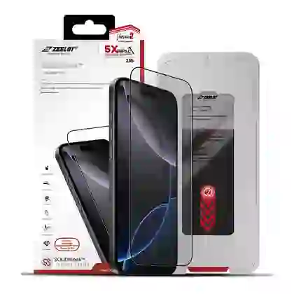 Dán kính cường lực màn hình iPhone 18 Pro Zeelot Solidsleek Full Viền Đen Cao Cấp 2