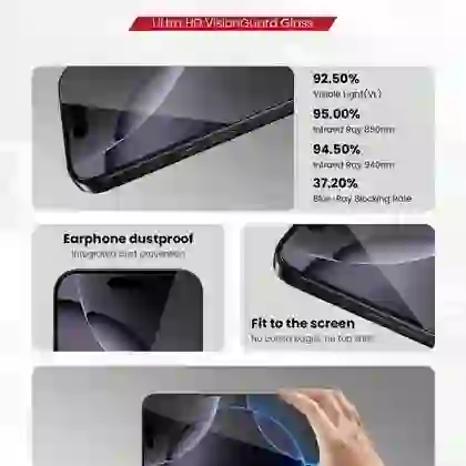 Dán kính cường lực màn hình iPhone 18 Pro Zeelot Solidsleek Full Viền Đen Cao Cấp 3