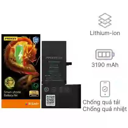 thay pin iPhone X dung lượng siêu cao chính hãng Pisen 1