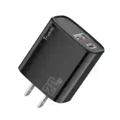 Sạc Trusmi cổng 1A1C PD 20w kèm cáp Type-C to Type-C 60w (US) CH11 3