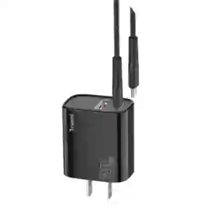 Sạc Trusmi cổng 1A1C PD 20w kèm cáp Type-C to Type-C 60w (US) CH11 1