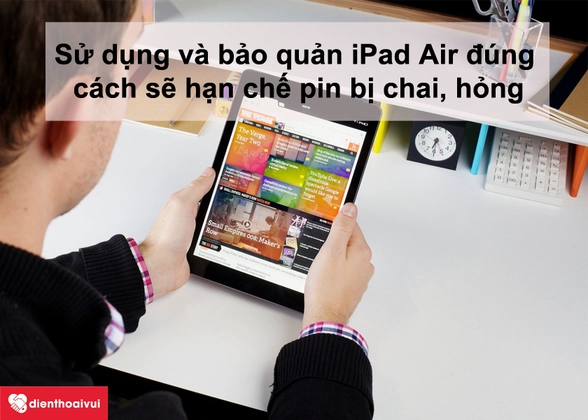 thay pin ipad air chính hãng pisen 6