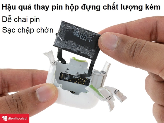 thay pin hộp đựng tai nghe Airpods 4