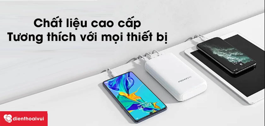 Pin sạc dự phòng Pisen Pro-All 20000mAH 22.5w màn hình LED 4