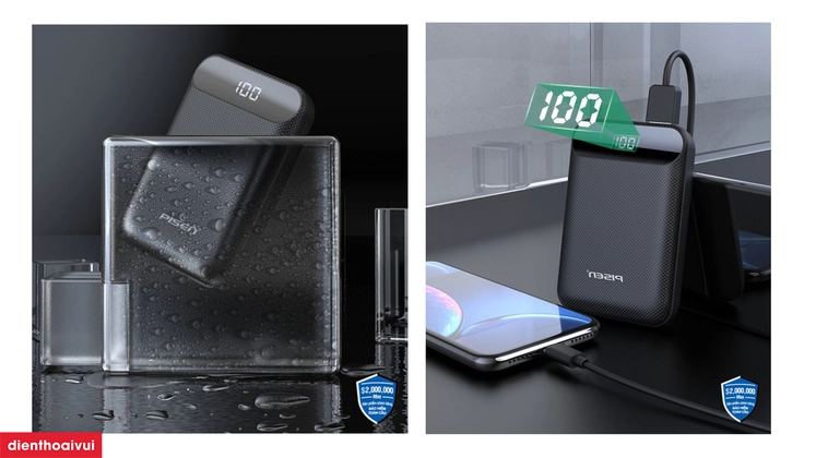 Pin sạc dự phòng Pisen Power Box C10.000mAh màn hình LED 6