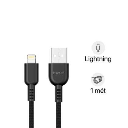 Cáp sạc Havit USB-A to Lightning 1m JS314 1