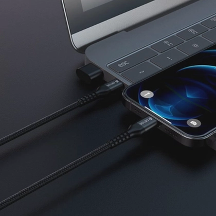 Cáp Devia Sạc Nhanh USB-C To Lightning Bọc Dù Dài 1.5m 4