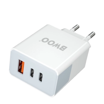 Sạc nhanh BWOO 3 cổng (USB-A + 2 USB-C) 40W EU CDA133 2