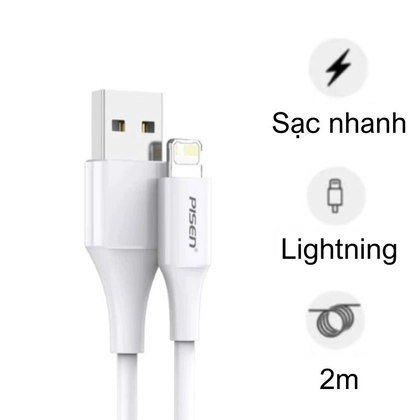 Cáp Pisen Fast - Vivid USB-A to lightning 1m 1