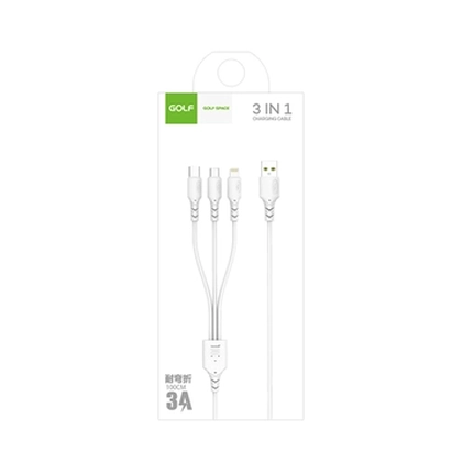 Cáp Golf 3 In 1 Sạc Nhanh 3A GC-85 Dài 1m 4