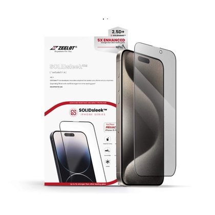 Dán Chống Va Đập Iphone 15 Zeelot Solidleek Privacy Full Cao Cấp Đen 3