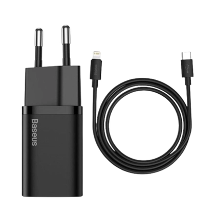 Combo sạc nhanh Baseus GaN5 1 cổng 20W kèm cáp USB-C to lightning dài 1m 3