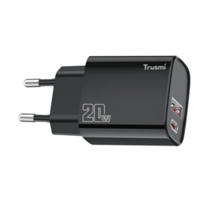 Sạc nhanh Mini Trusmi PD 65w Gan 1A+2C kèm cáp Type-C to Type-C 60w (US) CH05 3