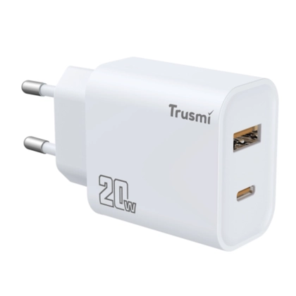 Sạc nhanh Mini Trusmi PD 65w Gan 1A+2C kèm cáp Type-C to Type-C 60w (US) CH05 1