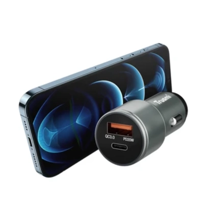 Sạc nhanh Mini Trusmi PD 65w Gan 1A+2C kèm cáp Type-C to Type-C 60w (US) CH05 3